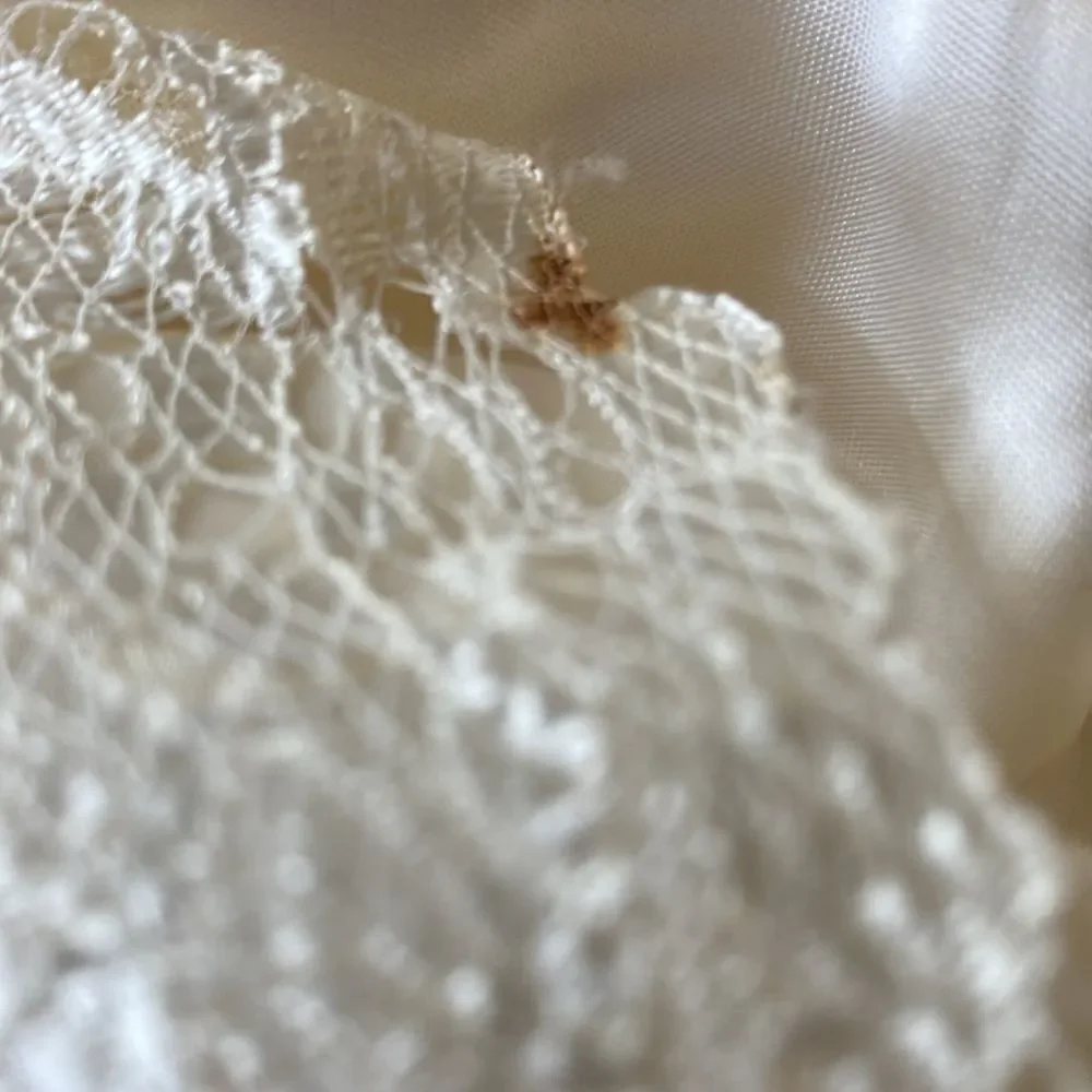 1970’s Lace & Silk Wedding Prom Dress  Size 7/8 - Picture 12 of 13